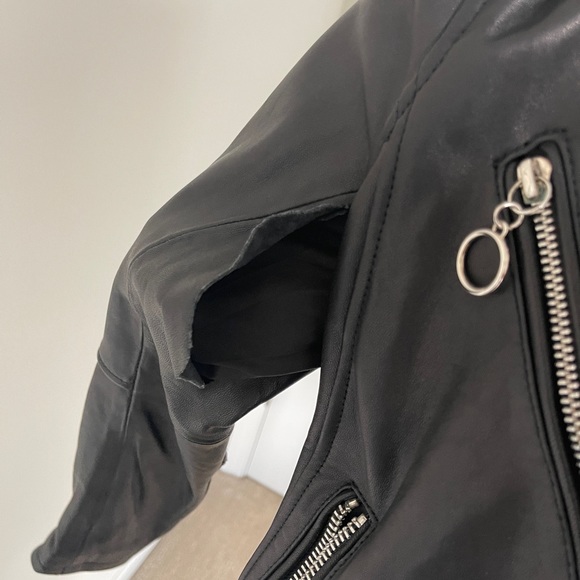 BLANK NYC 100% leather moto style jacket - Picture 8 of 11